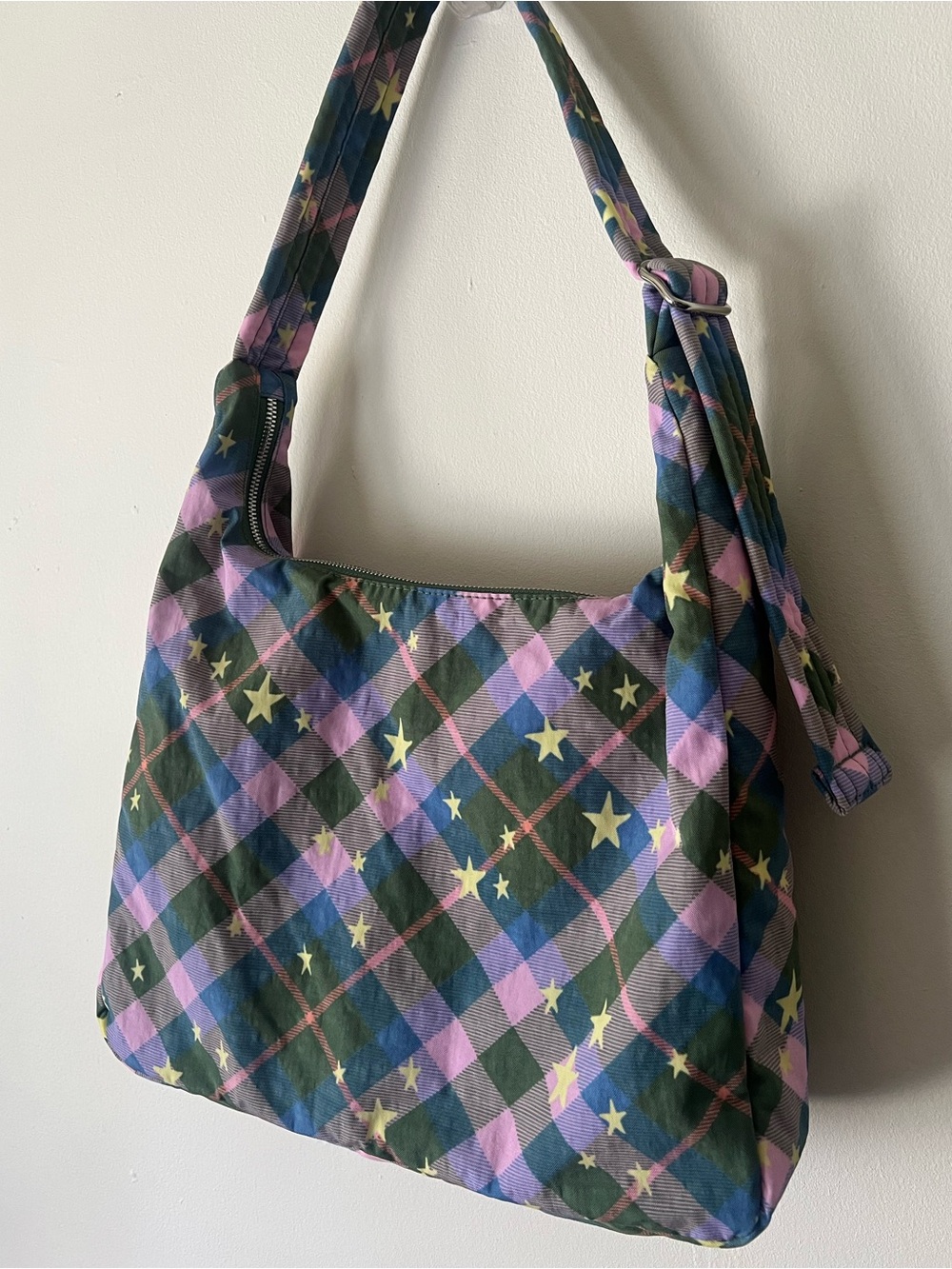 Baggu Shoulder Bag Green Star Plaid - Picture 4 of 10